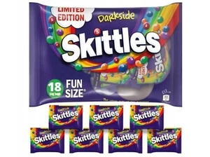 Skittles Limited Darkside Rainbow Fruit Candy Sweets Treats Bag Fun Size 324g - Picture 1 of 2