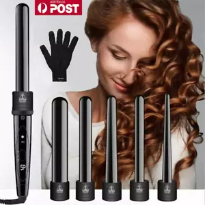 5In1 Ceramic Interchangeable Hair Curler Wand Set Styling Curling Iron Roller AU - Picture 1 of 11