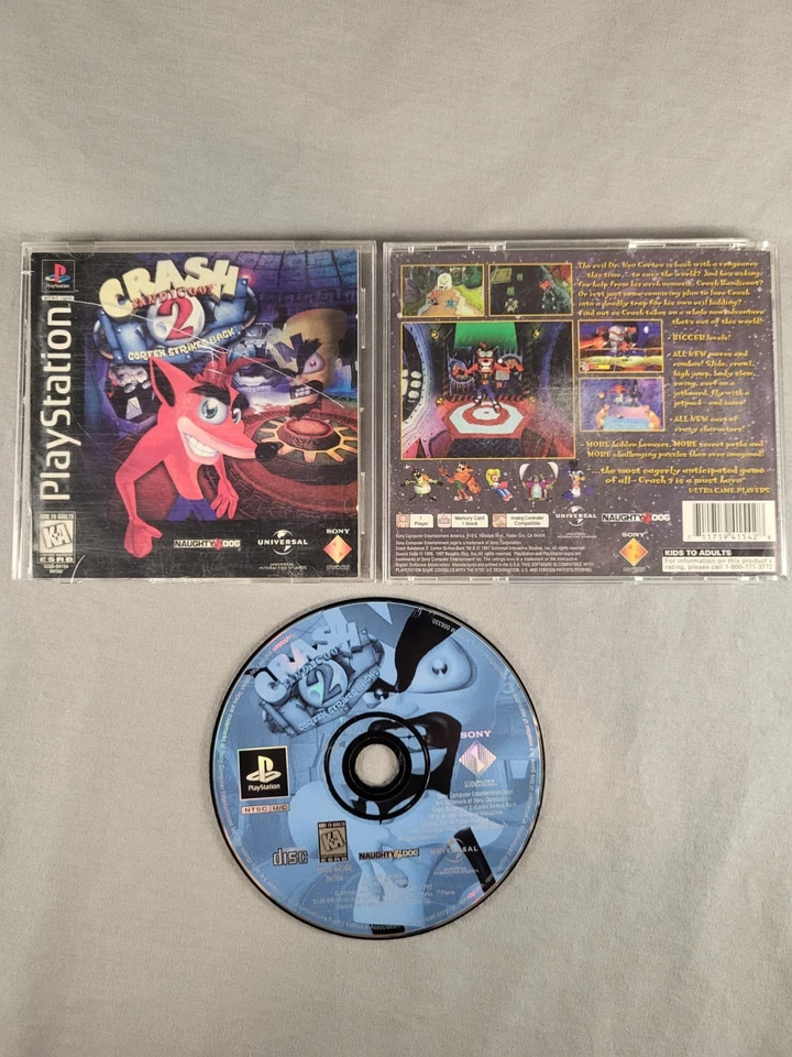 Crash Bandicoot 2: Cortex Strikes Back, PS1, Complete, Authentic! - Image 1 of 1