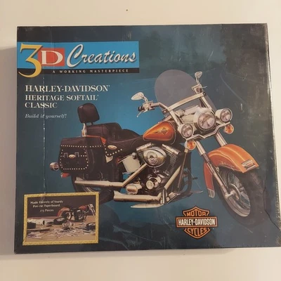 NEW Harley-Davidson Heritage Softail Classic 3D Creations Puzzle *1/6 Model Kit* - Image 1 of 2