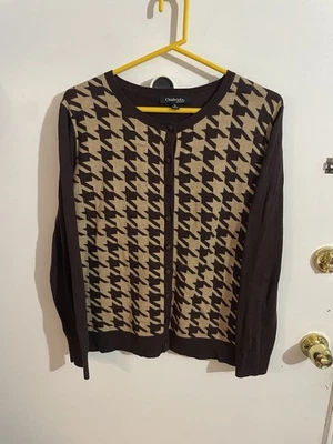 Suéter para mujer Chadwick’s Of Boston XL cárdigan marrón mezcla de algodón usado bueno Foto 1 de 4