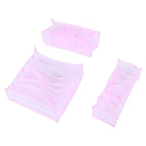Foldable Underwear Storage Box Set with Compartments for Socks and Bras - Picture 1 of 12