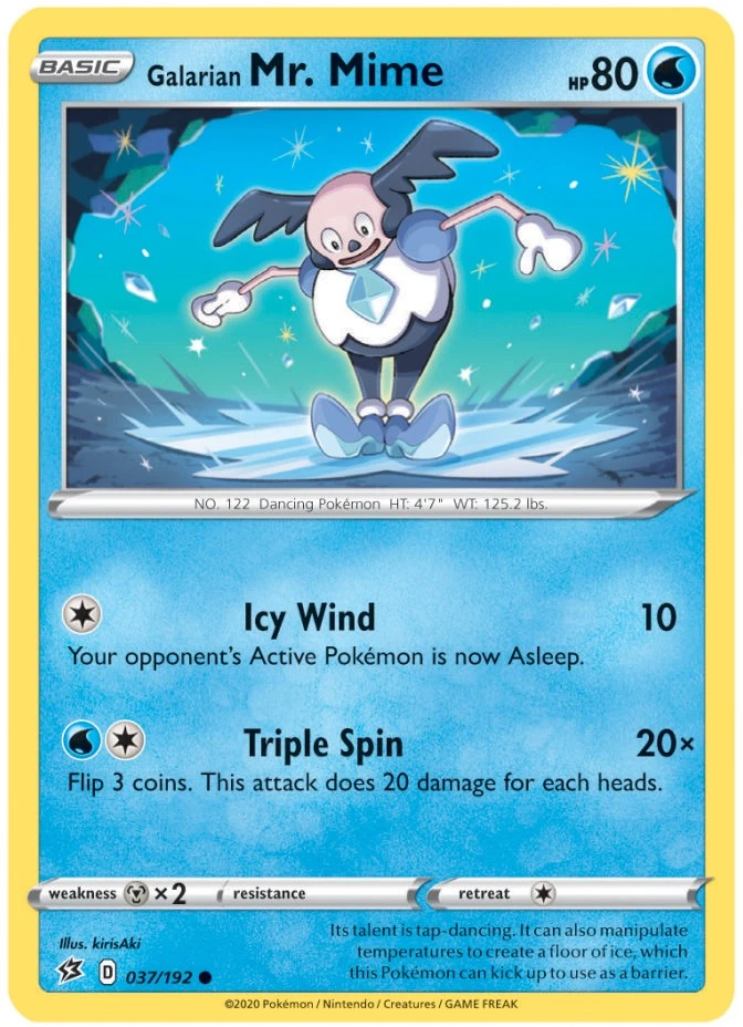 Galarian Mr. Mime - 037/192 - Common - Heavily Played - Image 1 of 1
