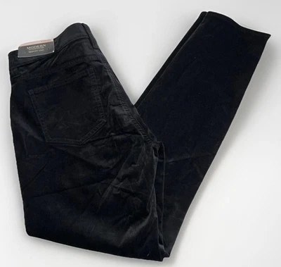 NWT Ann Taylor Modern Fit The Skinny Black Velvet Jeans Sz 10 P 28” Ins New - Image 1 of 4