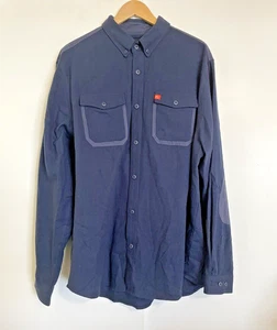 American Outdoorman neu mit Etikett dunkelblau Flanellhemd 2XL Baumwolle Knopfleiste - Bild 1 von 6