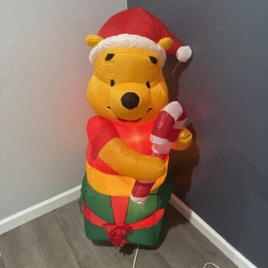 Rarissimo 2004 Gemmy Natale Disney Winnie The Pooh Gonfiabile Alto 4 Piedi - Foto 1 di 15
