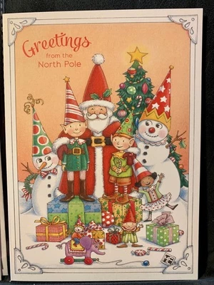 Set of 2! Christmas Cards! Mary Engelbreit Greetings from North Pole! - Image 1 of 4