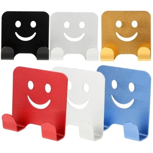6 pcs Back Door Strong Stick Hook Hanging Clothes Hook Traceless Towel - Picture 1 of 12
