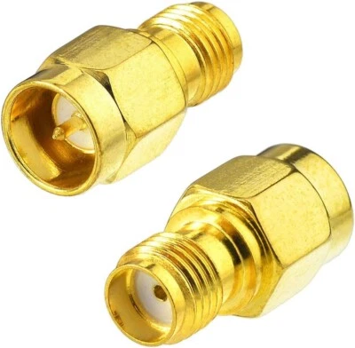 2pcs SMA Male to Female Adapter Quick Push-On Connector for RF Test Fitting Test - Image 1 of 4