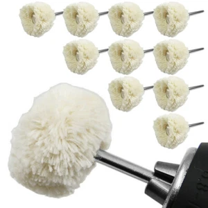25mm Cotton Polishing Wheel 3mm Shank for Dremel or Mini Grinder Mini Drill 10Pc - Imagen 1 de 4