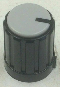 Rotary Pointer Knob (for 6mm splined shaft) with GREY Coloured Cap - Picture 1 of 2