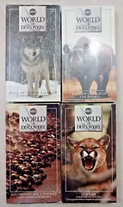 4x Time-Life ABC World of Discovery Video VHS Wolf + Rhino + Wildebeest + Cougar - Picture 1 of 7