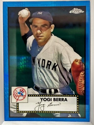 2021 topps chrome platinum Yogi Berra Blue Prism Refractor - Image 1 of 2