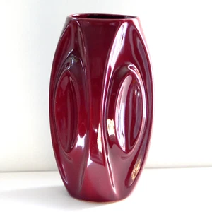 Vtg Mid Century 60s Czech Ceramic Bullet Vase Rudolf Schrotter Design RARE 23 cm - Picture 1 of 7