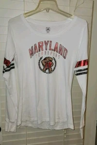 Camisa mujer MARYLAND TERRAPINS blanca manga larga XL - Imagen 1 de 8