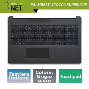 Palmrest con tastiera ITA e touchpad compatibile con HP 15-da0111nl Grigia - Photo 1/6