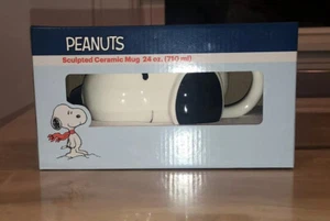 Peanuts Snoopy Sculpted Mug 24 Ounce In Box Coffee Beverage Cup - Picture 1 of 2