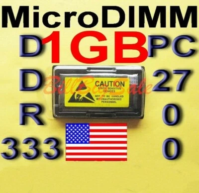 (1GB RAM) 1x1G Hitachi FLORA 200 210W NL4 PC8NL4 PC8NL5 MicroDIMM DDR333 μ - Image 1 of 4