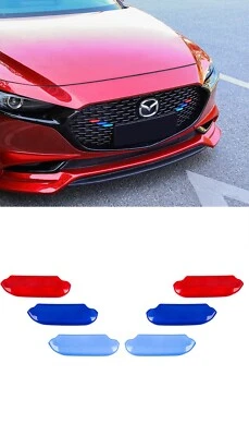 6PCS Front Grille Grill Cover Strips Clip Trim For Mazda 3 2023 Accessories - image 1 of 4