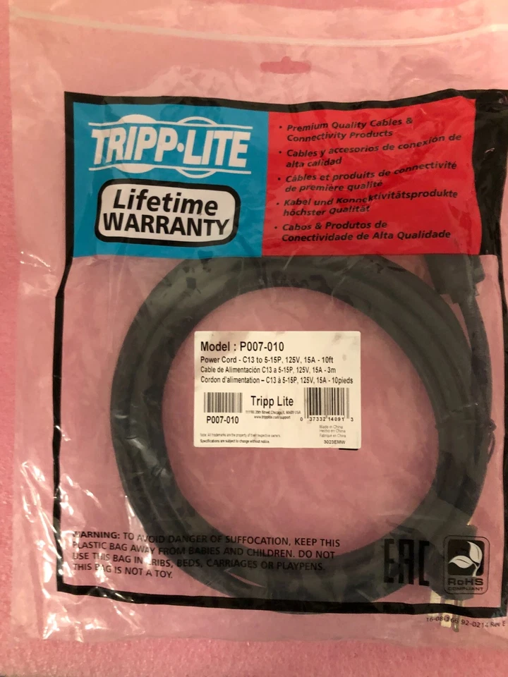 Tripp Lite P007-010 Power Cable - Image 1 of 1