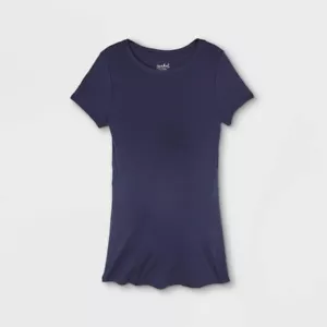 Isabel Maternity Short Sleeve Non-Shirred T-Shirt Navy Blue SIze Medium - Picture 1 of 7