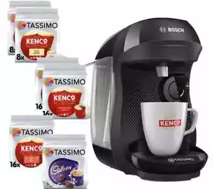 TASSIMO by Bosch Happy TAS1002GB7 Coffee Machine Black with 72 Drinks VarietyBox - Picture 1 of 4