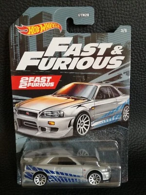 Hot Wheels Nissan Skyline GT-R BNR34 Fast And Furious  - Immagine 1 di 4