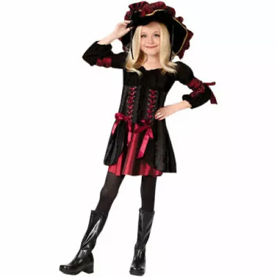 Girls Child Pirate Costume Stitch Pirate Small 4-6 - Image 1 of 2