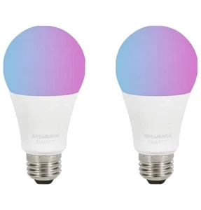 Sylvania Smart+ Bluetooth 60W Equivalent Full Color A19 LED Light Bulb 75627 - Picture 1 of 5