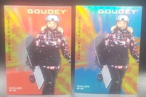 2021 UD UPPER DECK GOODWIN GOUDEY CHLOE KIM RED BLUE SP ROOKIE RC INSERT CARDS - Zdjęcie 1 z 2