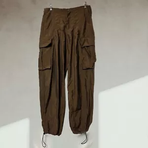 Baggy Windbreaker Parachute Cargo Pants y2k 90s, Sz S (Missing Drawstring Waist) - Picture 1 of 6
