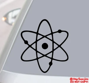 ATOM SYMBOL Vinyl Decal Sticker Car Rear Window Wall Bumper JDM ATOMIC NUCLEAR - Picture 1 of 2