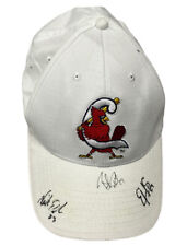 Autographed Springfield Cardinals Strap Baseball Cap Hat Adjustable Adult White