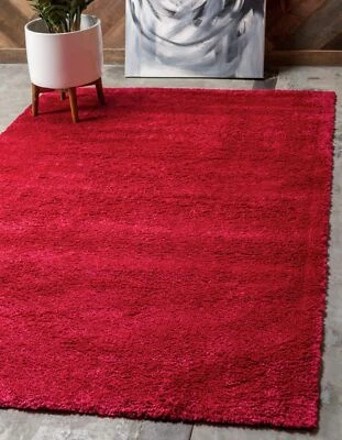 Unique Loom Solo Collection Area Rug - Calabasas (5' 3" x 7' 7" Rectangle, Red) - Image 1 of 4