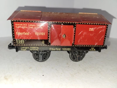 Bing 10511 Elberfeld freight car - prewar - red - O gauge - Image 1 of 4