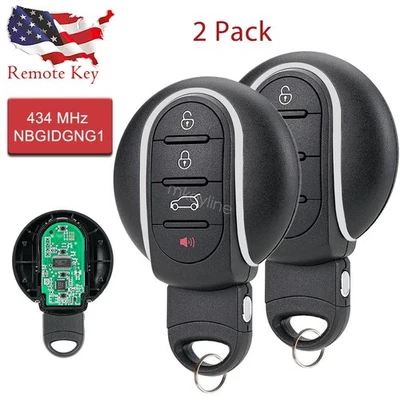 2 para 2014 2015 2016 2017 2018 Mini Cooper controle remoto Smart Rox chaveiro NBGIDGNG1 - Imagem 1 de 4