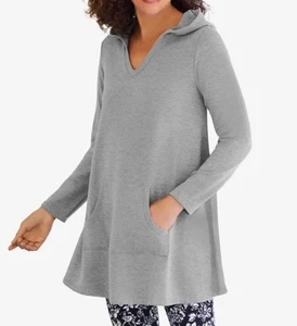 Woman Within Plus Size 5X , 38/40 Pocket Hoodie Sweatshirt Gray NWT - Picture 1 of 2