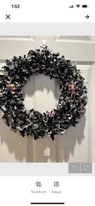 Here Kitty Rag Wreath 14 Inch Round - Picture 1 of 1