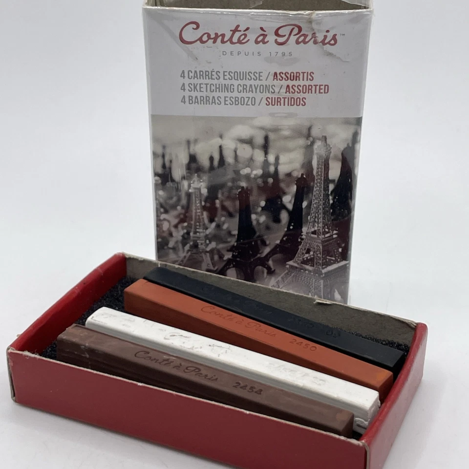 Novo Na Caixa Conte a Paris Mini Lápis de Bolso Colorido Matchbox Pack Arte Esboço Francês - Imagem 1 de 4