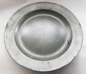 BIG 18th CENTURY PEWTER CHARGER 16" with LONDON TOUCHMARKS & CROWN - Picture 1 of 9