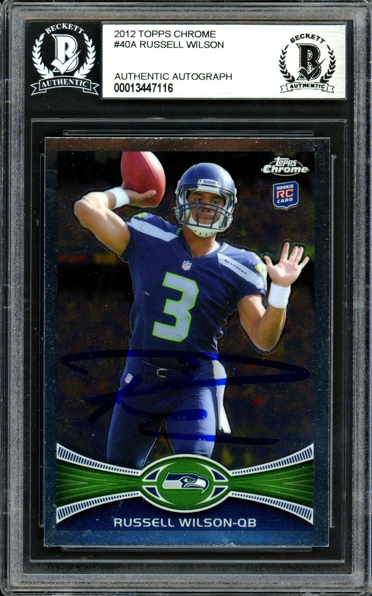 Seattle Seahawks Russell Wilson Autographed Football Trading Cards