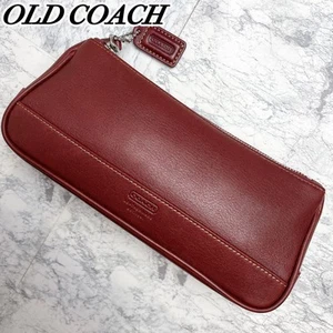 Old Coach Multi Pouch All Leather Bordeaux Rare - Imagen 1 de 10