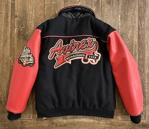 Giacca Bomber Avirex Vintage Media 12/14 Lana Nera Reversibile LEGGI - Foto 1 di 22
