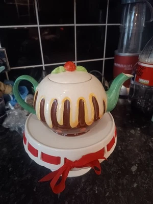 Ceramic M& S Christmas Pudding Teapot - Fabulous Festive Fun! - Image 1 of 4