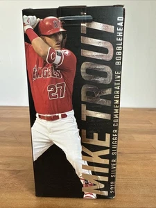 Mike Trout Silver Slugger Bobblehead MLB 2018 Los Angeles Anaheim Angels SGA NUEVO EN CAJA - Imagen 1 de 3