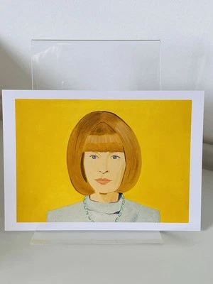 Tarjeta de exhibición de exposición de arte ALEX KATZ 'ANNA WINTOUR'  Foto 1 de 3