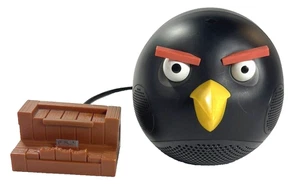 Gear4 Angry Birds Black Bird Speaker Only Bass Boost Aux Input Tested & Working - Picture 1 of 10