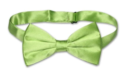 Pajarita 100 % SEDA color VERDE LIMA liso para hombre para esmoquin o traje Foto 1 de 3