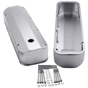 1 Pair Aluminum Cam Valve Covers Stain Oxidation Finish for Ford BBF 429 460 Big - Picture 1 of 12