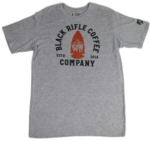 Black Rifle Coffee Co Arrowhead Adult Size L T-Shirt Gray Tee Bass Pro Shops - Picture 1 of 14